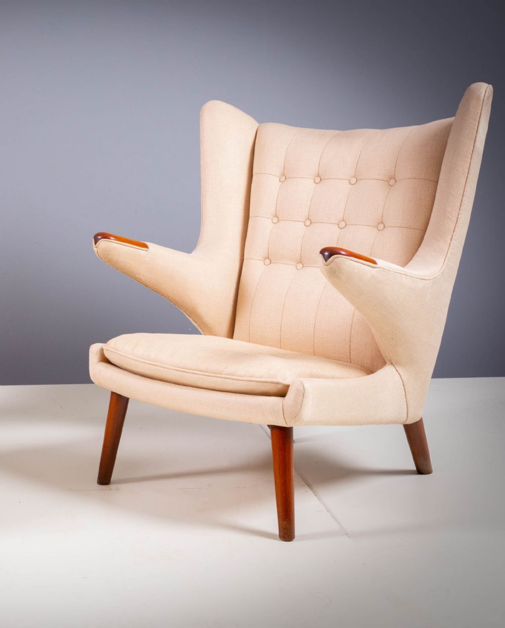 A 'PAPA BEAR' CHAIR, DESIGNED by HANS WEGNER,  at deVeres Auctions