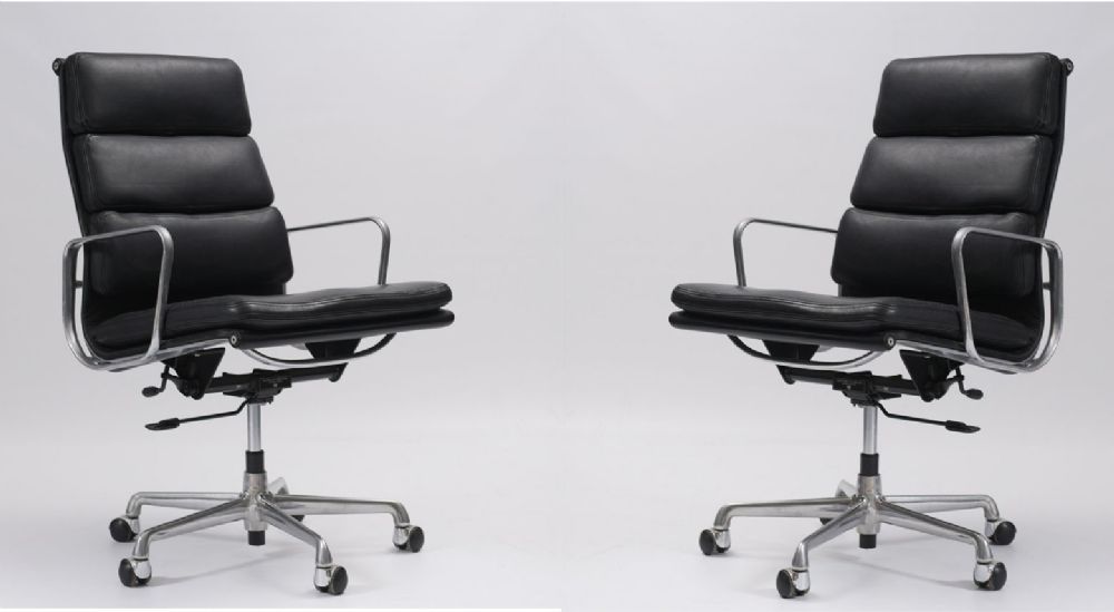 Lot 39 - A PAIR OF EA219 HIGH BACK OFFICE CHAIRS, by CHARLES AND RAY EAMES