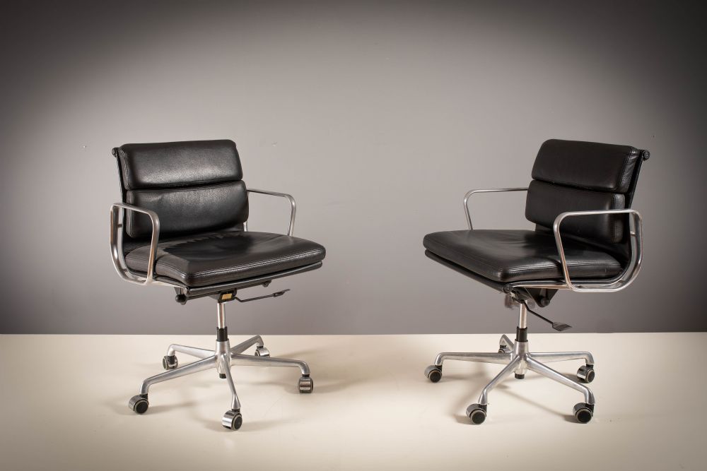 Lot 40 - A PAIR OF EA219 HIGH BACK OFFICE CHAIRS, by CHARLES AND RAY EAMES