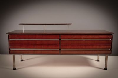 A ROSEWOOD SIDEBOARD, ITALIAN 1960's. at deVeres Auctions