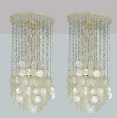 A PAIR OF 'FUN' PENDANT LIGHTS, by VERNER PANTON  at deVeres Auctions