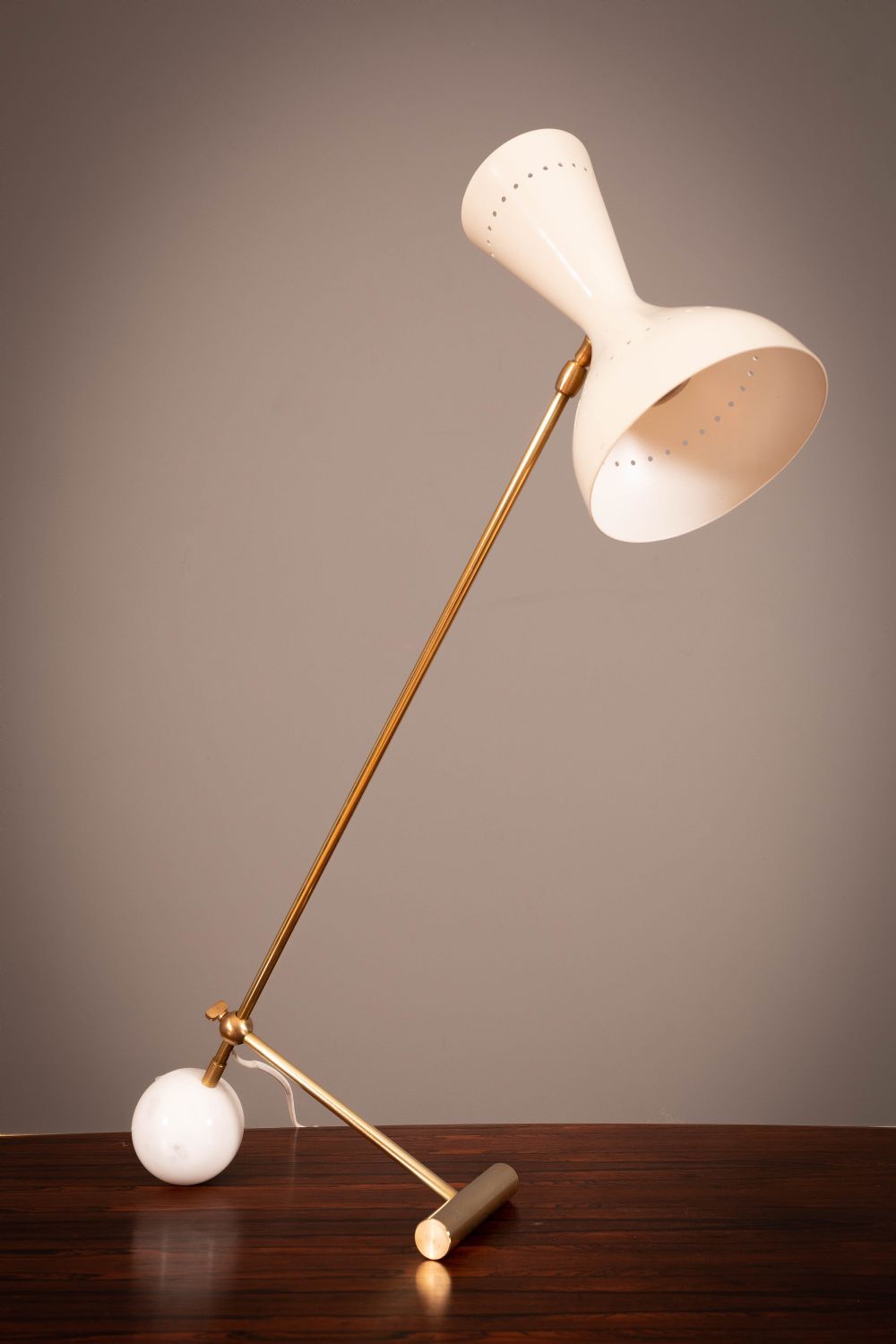 A BRASS DESK LAMP, ITALIAN 1960s