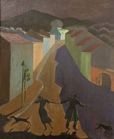 FIGURES IN A STREET by Cecil Ffrench Salkeld  at deVeres Auctions