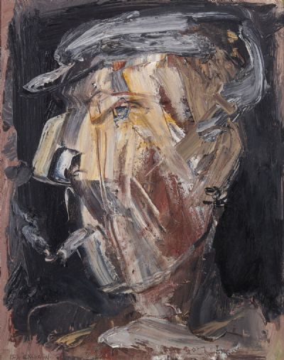 THE SMOKER by Basil Blackshaw sold for €9,500 at deVeres Auctions