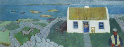 COTTAGE by THE SEA by Gerard Dillon sold for €24,000 at deVeres Auctions
