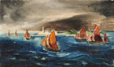 OFF THE IRISH COAST by Thurloe Connolly  at deVeres Auctions