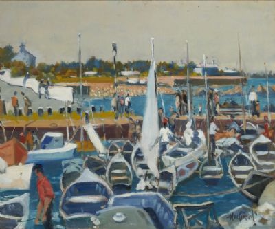 BULLOCK HARBOUR, DALKEY by Maurice MacGonigal sold for €4,000 at deVeres Auctions