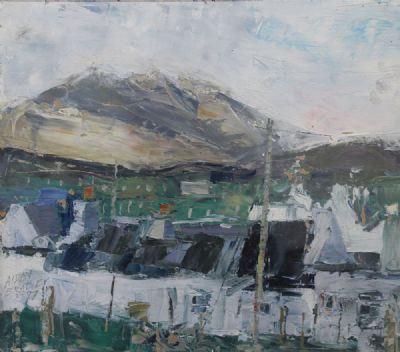ACHILL COTTAGES by Aidan Bradley  at deVeres Auctions