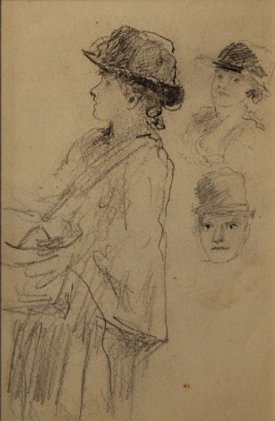 MARKET SELLER by John Butler Yeats  at deVeres Auctions