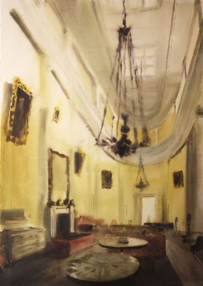 DRAWING ROOM, LISSADELL, CO. SLIGO by Richard Elliott sold for €300 at deVeres Auctions