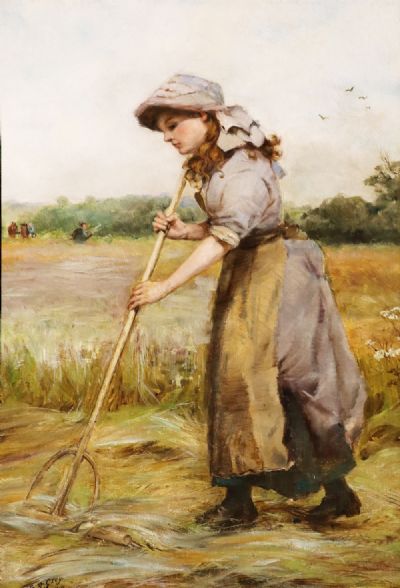 THE YOUNG HARVESTER by Edith F. Grey  at deVeres Auctions