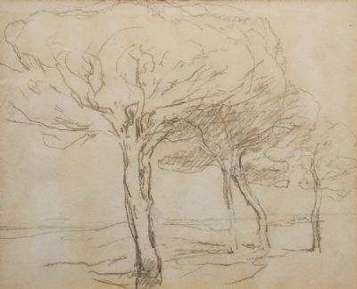 SKETCH OF TREES NO.2 by Nathaniel Hone  at deVeres Auctions