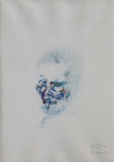 STUDY TOWARDS AN IMAGE OF JAMES JOYCE, 1981 by Louis le Brocquy sold for €25,500 at deVeres Auctions