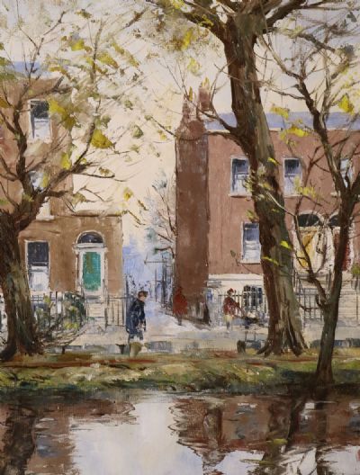 THE CANAL AT PERCY PLACE by Fergus O'Ryan sold for €1,400 at deVeres Auctions