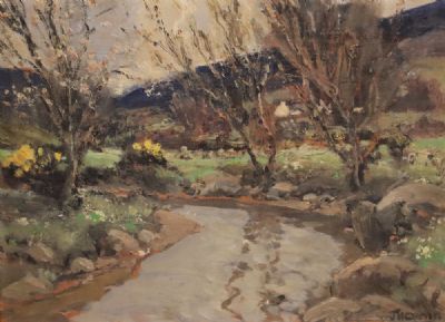 EARLY SPRING, CUSHENDUN by James Humbert Craig sold for €1,600 at deVeres Auctions