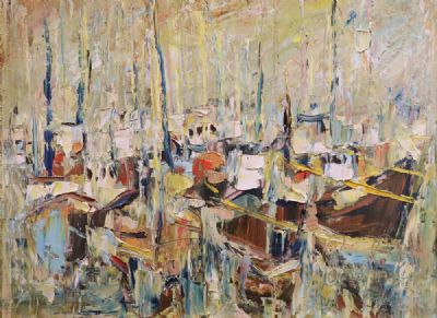 SKERRIES HARBOUR by Leonard Sexton sold for €380 at deVeres Auctions