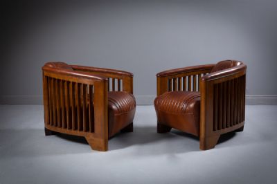 A PAIR OF CLUB CHAIRS at deVeres Auctions