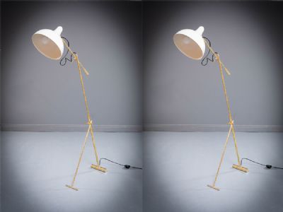 15 by A PAIR OF BRASS FLOOR LAMPS  at deVeres Auctions