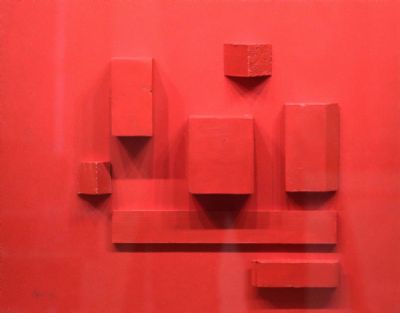 RED COMPOSITION by Stephen McKee  at deVeres Auctions
