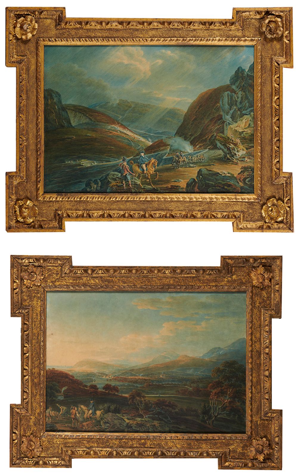 VIEW FROM GLENCREE TOWARDS POWERSCOURT & THE GREAT & LITTLE SUGAR LOAFS by Thomas Sautelle Roberts sold for €12,000 at deVeres Auctions