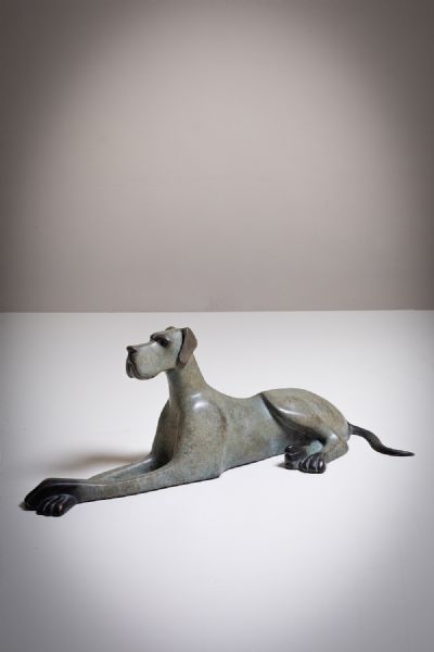 DOG LAYING DOWN by Anthony Scott  at deVeres Auctions