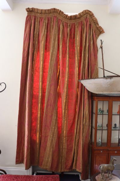 109 by TWO PAIRS OF LINED CURTAINS  at deVeres Auctions