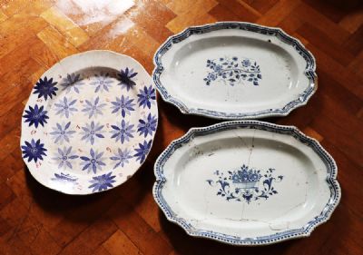 209 by PAIR OF BLUE AND WHITE PLATTERS  at deVeres Auctions