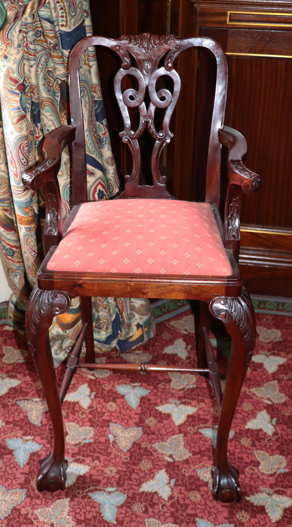 249 by A MAHOGANY GEORGIAN HIGH CHAIR  at deVeres Auctions