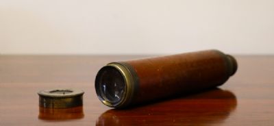 260 by A MAHOGANY AND BRASS MOUTED TELESCOPE  at deVeres Auctions