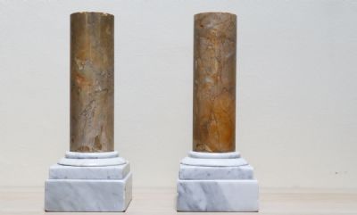 278 by A PAIR OF SIENA MARBLE COLUMNS  at deVeres Auctions
