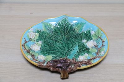 306 by A MINTON MAJOLICA STYLE DISH  at deVeres Auctions