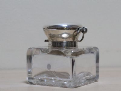 313 by A CRYSTAL AND SILVER INKWELL  at deVeres Auctions