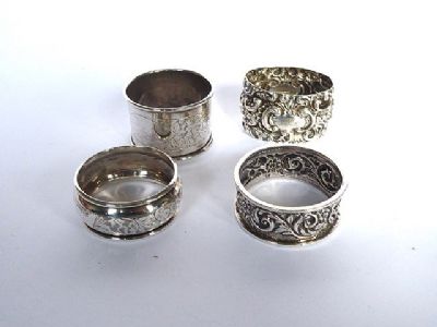 334 by FOUR NAPKIN RINGS  at deVeres Auctions