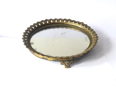 352 by REGENCY CIRCULAR FRANCE BRONZE MIRRORED PLATEAU  at deVeres Auctions