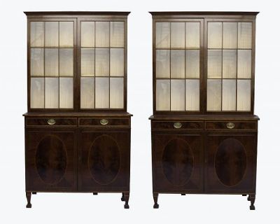 45 by A PAIR OF DISPLAY CABINETS  at deVeres Auctions