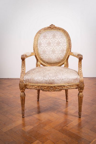 7 by A GILTWOOD ARMCHAIR  at deVeres Auctions