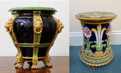 76 by A 'MINTON MAJOLICA' STYLE JARDINIERE  at deVeres Auctions