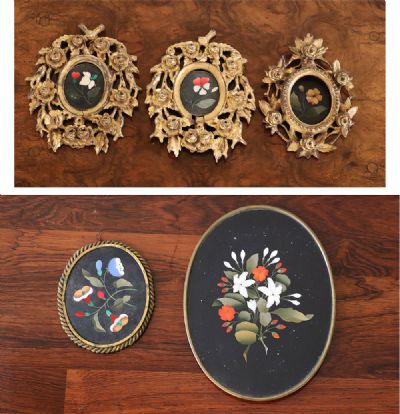 82 by TWO OVAL FLORAL PANELS  at deVeres Auctions