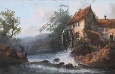 FISHING ON THE RIVER DEE by Thomas Walmsley  at deVeres Auctions
