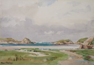 BEACH AT MAGHERAGALLAN by Frank McKelvey  at deVeres Auctions