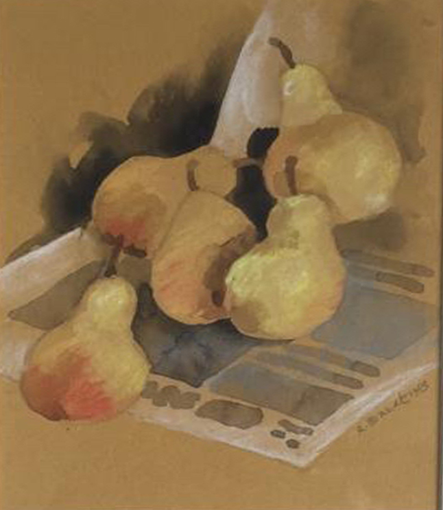STILL LIFE PEARS by Ruth Brandt sold for €110 at deVeres Auctions