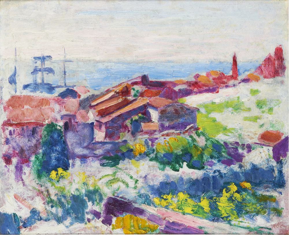 LANDSCAPE WITH VIEW TO THE SEA by Roderic O'Conor  at deVeres Auctions