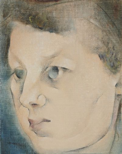 HEAD OF A YOUNG WOMAN (MELANIE LE BROCQUY) by Louis le Brocquy  at deVeres Auctions