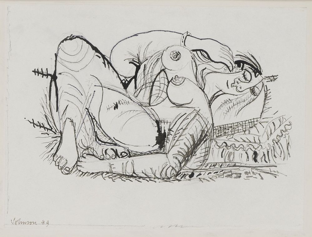 Lot 4 - PICASSO DRAWING by Nevill Johnson