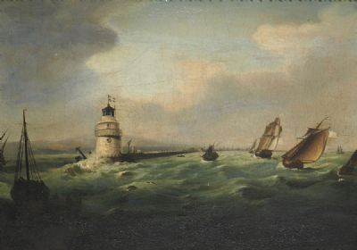 POOLBEG LIGHTHOUSE, DUBLIN by William Sadler II  at deVeres Auctions