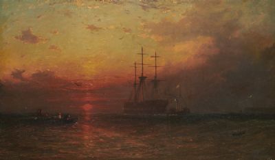 SUNSET AFTER THE STORM by James Francis Danby  at deVeres Auctions