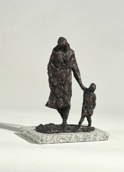 MOTHER AND CHILD WALKING by Melanie le Brocquy  at deVeres Auctions