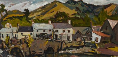 LEENANE VILLAGE, CO. GALWAY by Kitty Wilmer O'Brien  at deVeres Auctions