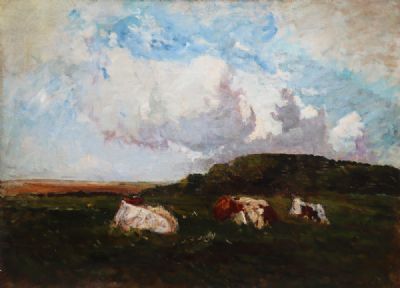 CATTLE AT MALAHIDE by Nathaniel Hone  at deVeres Auctions