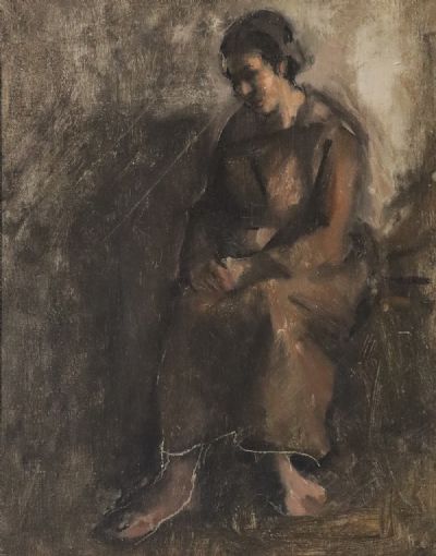 PORTRAIT OF A SEATED WOMAN by Irish School  at deVeres Auctions
